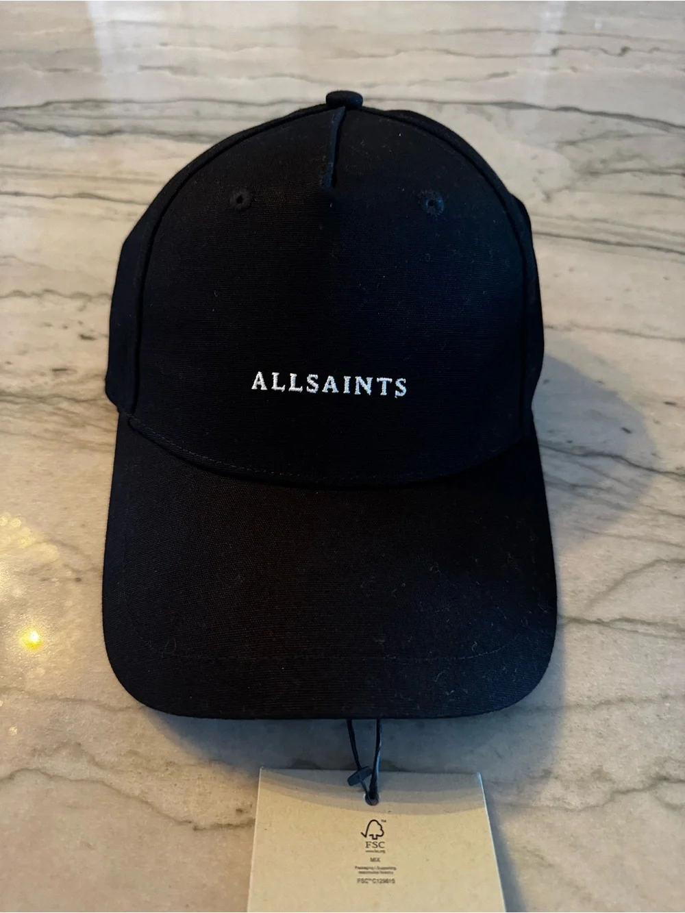 AllSaints Black Logo Baseball Cap unisex